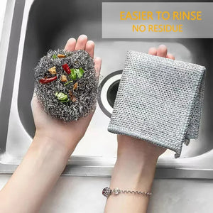 Multipurpose Wire Dishwashing Rags for Wet and Dry