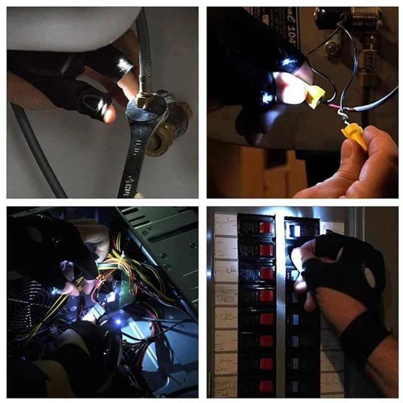 LED Gloves With Waterproof Lights